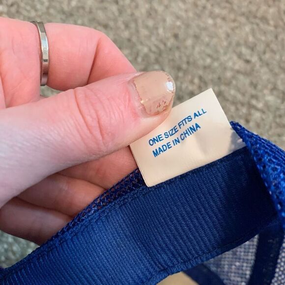 Vintage Blue Rope Baseball Hat SnapBack Novelty Route 66 Mesh - Picture 6 of 7